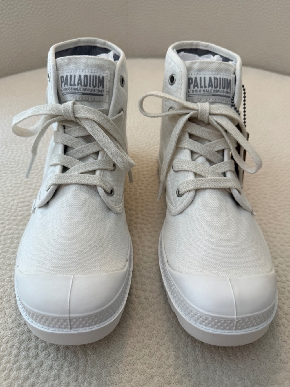 Palladium Pampa Hi White Canvas High Top Boots Sneakers Women’s 10 NWT